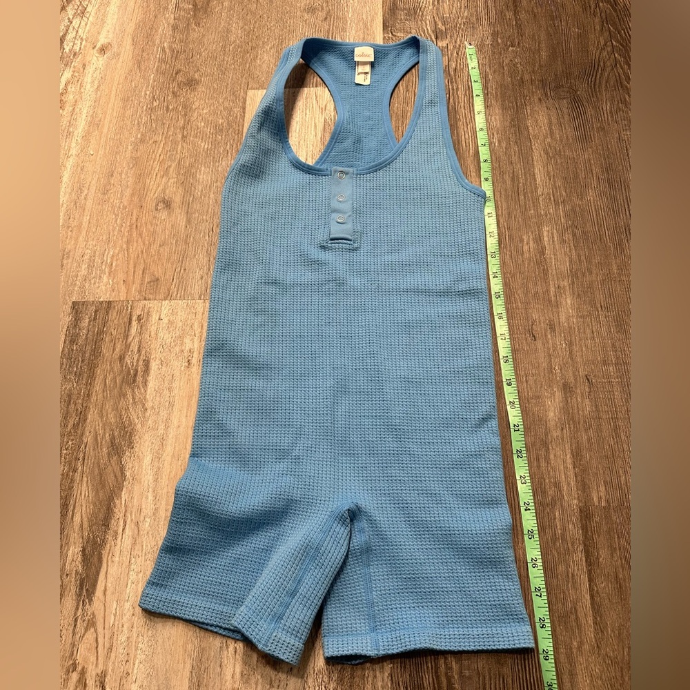 Blue Sleeveless one piece